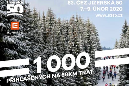 Jizerská 50 hlásí další milník, 50km trať 1 000 přihlášených, zlom bude v září